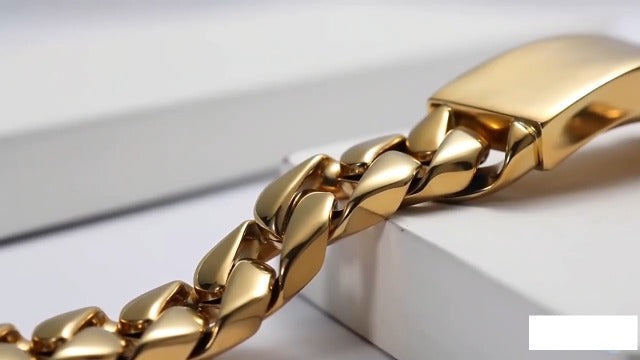 Hearbeingt Cuban Link Urn Bracelet for Ashes Cremation Bracelet Black-22cm