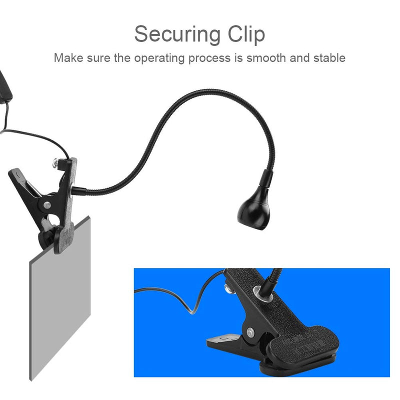 [Australia - AusPower] - Zopsc USB 3W LED UV Ultraviolet Phone Glue Curing Lamp,Portable Clamp Flexible 360 ° Desk Lamps,395 Wavelength,Plug and Play,for Repairing Phones,Fluorescent Agent detection,Fluorescent Banknote 