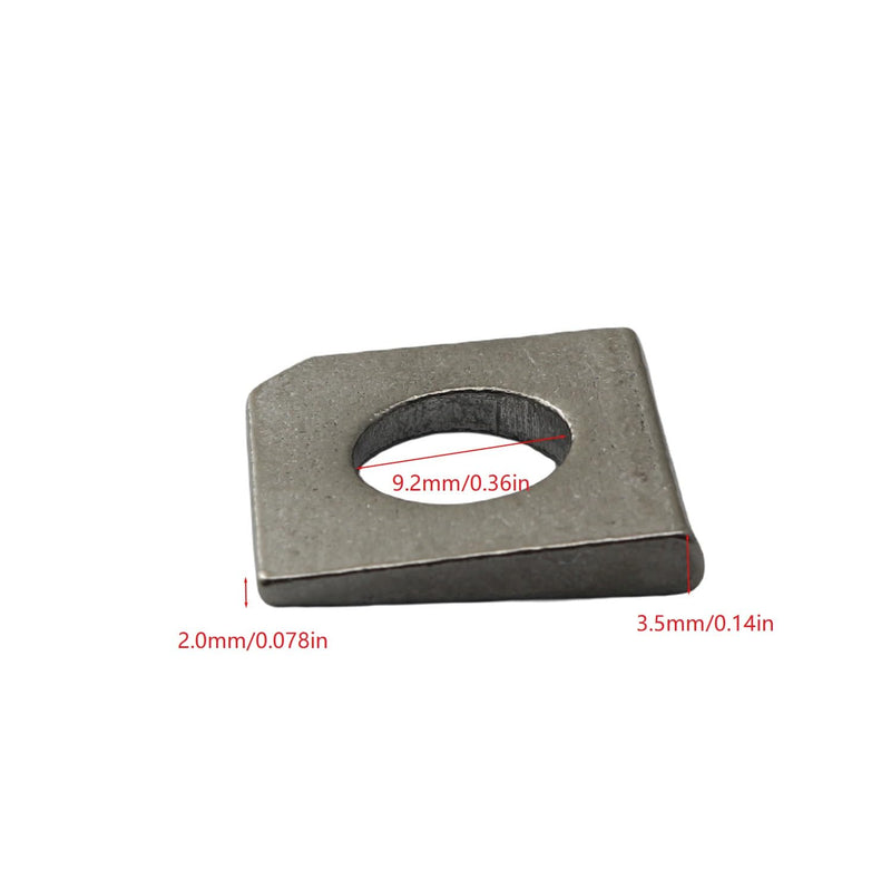 [Australia - AusPower] - 4PCS 304 Stainless Steel Square Beveled Washers Square Slot Steel Plastic Galvanized Metal Facade Square Pads for Dia.8mm 8mm 