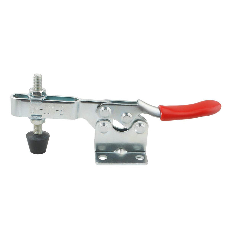 [Australia - AusPower] - Toggle Clamp 4 Pack 201-B Style Quick Release Toggle Latch Hold Down Clamp Antiskid Red Horizontal Clamp 360Lbs Holding Capacity Quick Release Woodworking Tool 201B, 4PK 