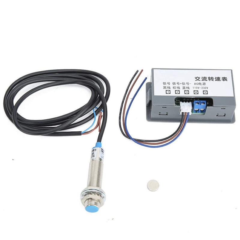 [Australia - AusPower] - Digital Speedometer, Display, High Measurement, 220V AC, Tachometer, 4 Digit Tube and Detectors, Accuracy AC220V 