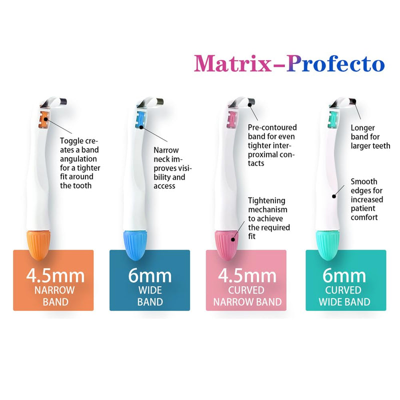 [Australia - AusPower] - Dental Matrix Bands 4.5/6MM Proformed Matrix System Standard/Curved Disposable Matrices Adjustable Metal Matrix Ring (4.5MM Curved 10PCS) 4.5MM Curved 10PCS 