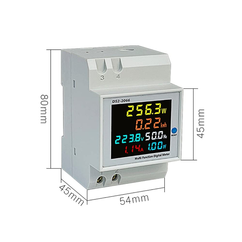 [Australia - AusPower] - Digital Single Phase Energy Meter Tester Electricity Usage Monitor AC 110V 40V~300V 100A Ampermeter Power Voltmeter Ammeter Voltage Amps Watt Kwh Frequency Power Factor Meter Multimeter (Built-in CT) Built-in CT 