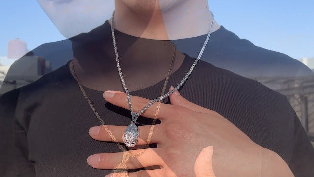 RS Saint St Michael/Christopher/Jude/Benedict/Joseph/Anthony Medal Necklace for Men Boys 24 In Religious gifts Gold saint christopher