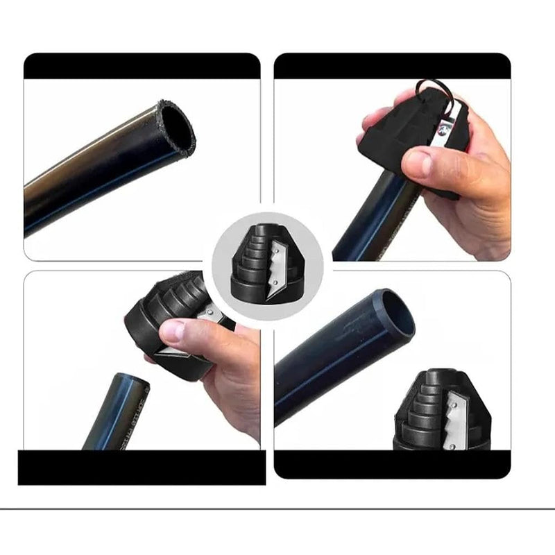 VOSSOT Plastic Pipe Chamfer Tool, Deburrer, Pe Pipe Deburrer, Deburring Tool, for 20-63 mm Plastic Pipes, Hand Deburring for Inner and Outer Edge, Ideal for Plumbing, Construction & DIY, PVC, PP, PE Pipes