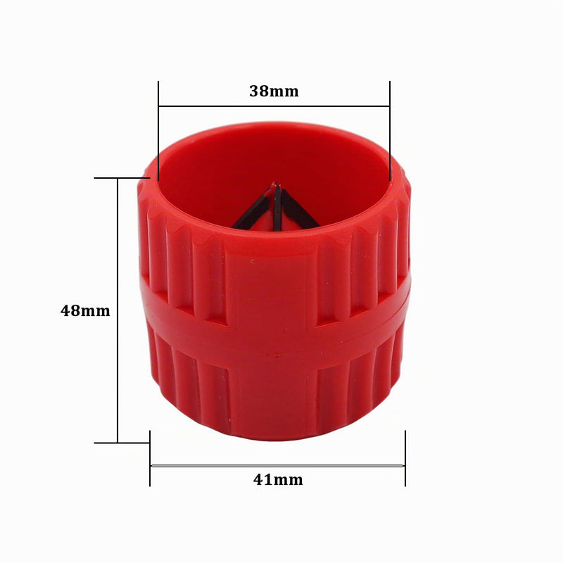 2 pieces 2 in 1 deburring copper pipe deburrer internal external deburrer | Copper Pipe Pipes Deburring Pipe Deburring Tool for Copper Aluminium Tubes Soft Steel Tubes Indoor and Outdoor 5-38 mm (Red)