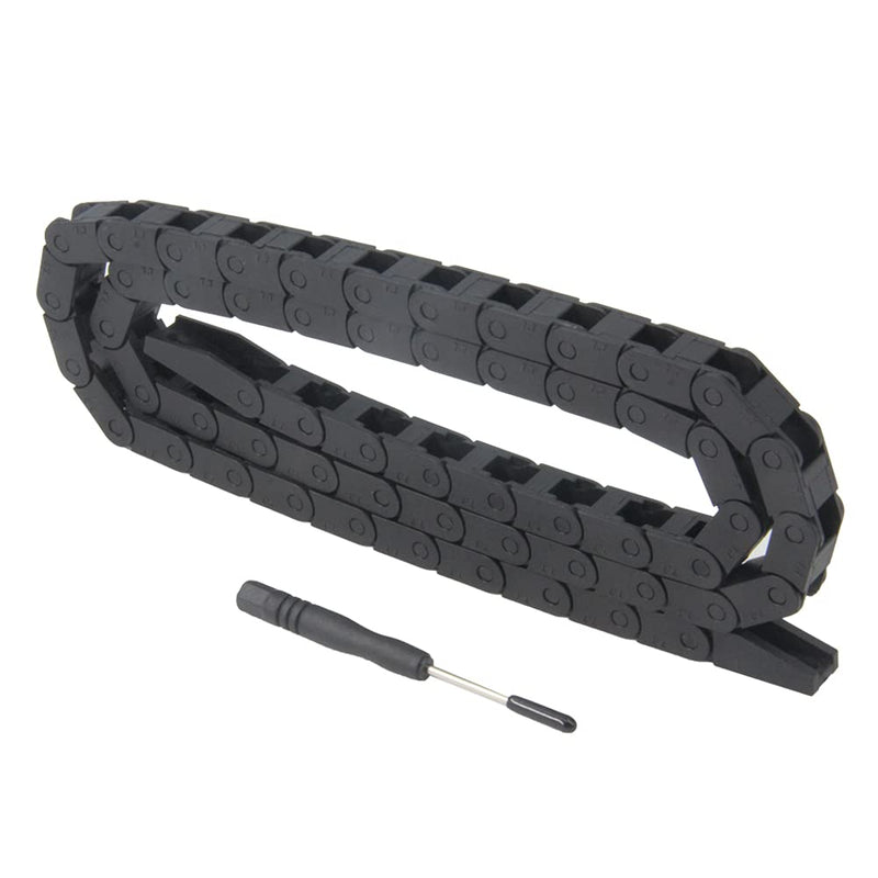 [Australia - AusPower] - Zeberoxyz 7x7mm Drag Chain Length 1Meter Close Type Black Plastic Flexible Cable Carrier R18 with flat wrench for 3D Printer and CNC Machines (7mmx7mm-Close) 7mmx7mm-Close 