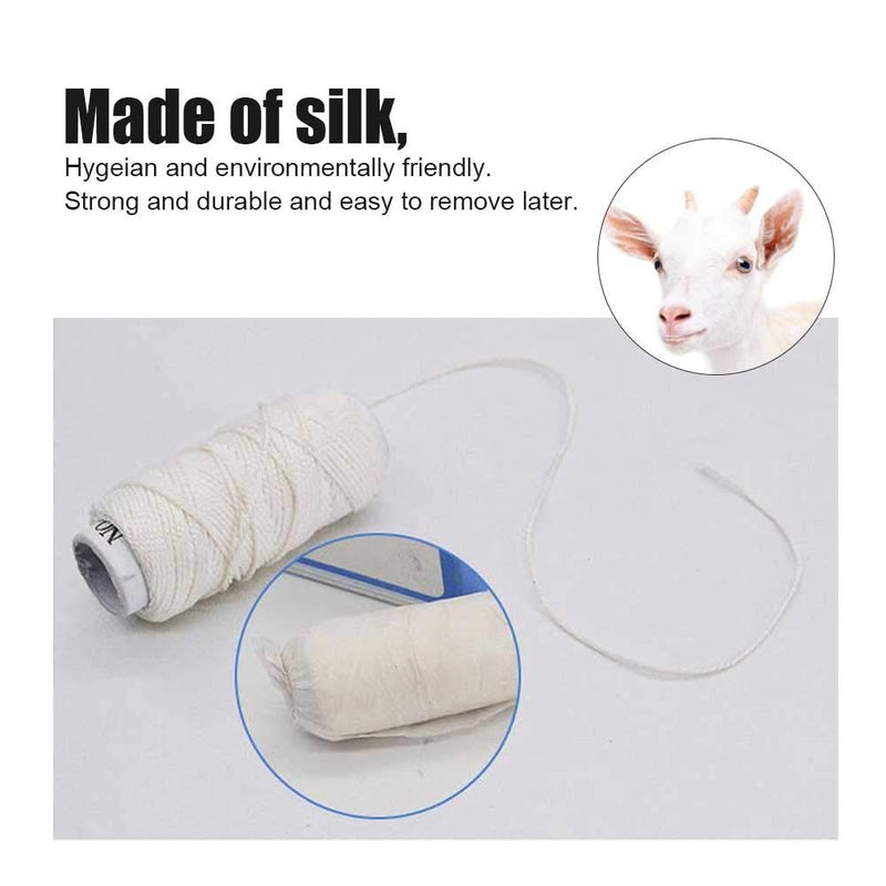 [Australia - AusPower] - Surgical Suture Material, Silk 4.5 x 2 x 2 cm, 3 Pcs/Set, Easy to Remove Veterinary Suture Thread for Cattle (18 Gauge Suture) 