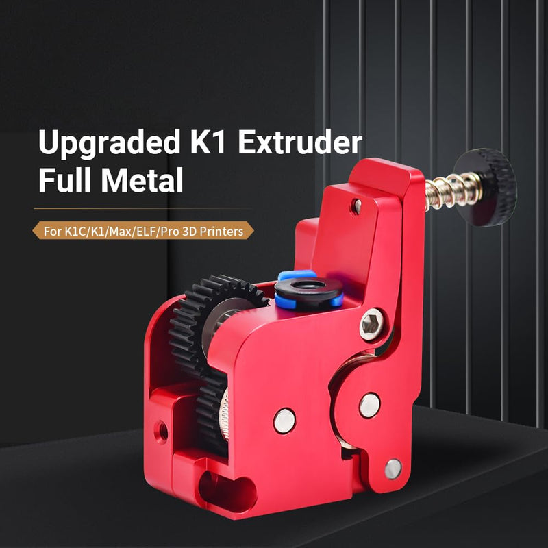 Upgraded K1 Extruder Full Metal 1.75mm Filament No Motor Extrusion Kit POM Dual Gear Drive for K1/K1C/K1Max 3D Printer