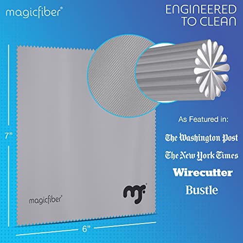 MagicFiber 42 PK - 12 Household Microfiber Cleaning Cloths + 30 Glasses Microfiber Cleaning Cloths - Premium Kitchen Towels and Glasses Wipes