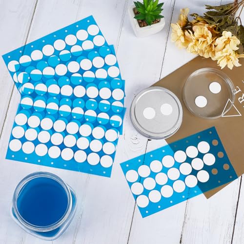 GORGECRAFT 144 Pieces 6 Sheets Synthetic Filter Sticker Disc 20 mm Self-Adhesive Monotub Filter Discs 0.3 μm Wide Neck Preserving Jar Filter Patch Tape for Mushroom Breeding Supplies Filter Pad Replacement 144pcs 20mm