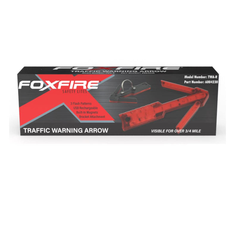 Foxfire LED Traffic Warning Arrow, 4 Flash Patterns, Visible 3/4 a mile for Firefighters, First Responders, Construction Zones, Easy Traffic Direction