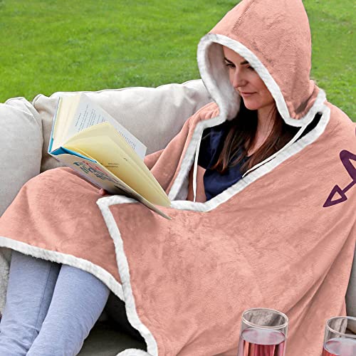 Vprintes Mama Pink Wearable Blanket Hoodie -Mothers Day Gifts for Wife Birthday Gifts for Mom from Daughter Son - Wife Birthday Gifts, Gifts for Wife from Husband