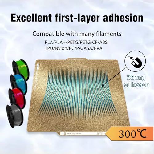 Upgraded Thickened 0.77mm PEI Sheet（with QR Code）for Bambu Lab P1P P1S A1 X1 X1C X1E PEI Build Plate,Double Sided Textured PEI Flexible Spring Steel Sheet, 257x257mm Bambu Heatingbed