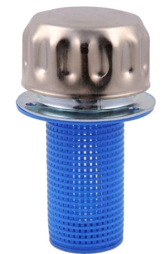Metal Hydraulic Filling and Ventilation Filter for Oil and Fuel Tanks, Ventilation Lid (with Strainer, BSP 1 Inch Thread, 304 (18/10) Stainless Steel) BSP 1"
