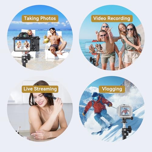 UTEBIT 2 Pack Photography Light Stands Tripod, with Phone Clamp, Black 45"/3.7ft