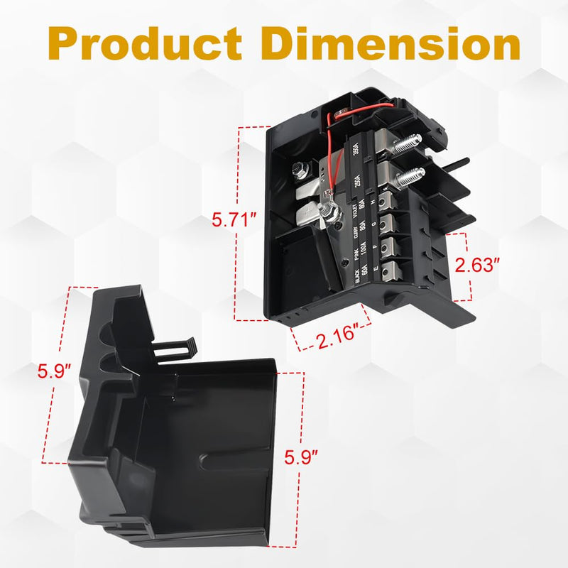 [Australia - AusPower] - WATERWICH Fuse Box Battery Terminal with Cover Compatible with Chevy Chevrolet Malibu 2016 2017 2018 1.5L 2.0L 84131629 84335366 