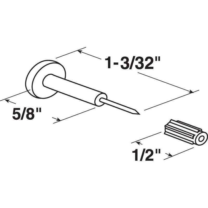 [Australia - AusPower] - Make-2-Fit PL 15685 (25-pack) Window Grid Retainer Pins, Clear 