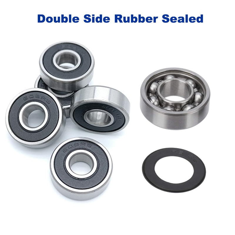 [Australia - AusPower] - 608 2RS Ball Bearings - 10 Pcs Double Rubber Sealed Miniature Deep Groove Ball Bearings,608rs Skateboard Bearing,8x22x7mm 10PCS 