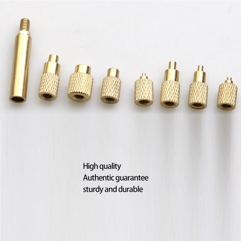 [Australia - AusPower] - Quicko Heat Set Insert Tool M2 M3 M4 M5 M6 M8 Hot Melt Brass Knurled Nut Embedded Insertion Tip Adapter Kit 3D Printed Parts Install for T12 Soldering Iron 