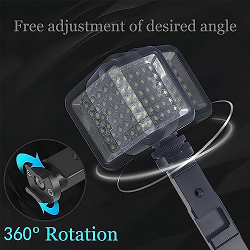 10.2" Cold Shoe Extension Bar, 360° Rotatable Extension Bracket Cold Shoe Mount Adapter, Camera Dual Mount Flash Bracket Compatible with Nikon Canon Sony Olympus DSLR Camera Camcorder DV