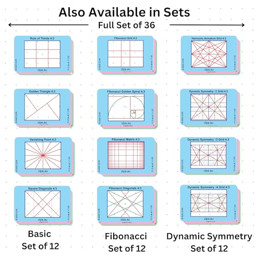 16:9 Directors Viewfinder Set, 12 Layouts, 12 Cards Set - Full 16:9 Only