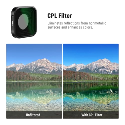 NEEWER ND Filter Set Compatible with GoPro Hero 13 12 11 10 9 Black, 6 Pack CPL Neutral Density (ND8/ND16/ND32/ND64/ND1000) Lens Filter Kit, Action Camera Accessories + 2X Cleaning Cloth Metal Frame 6 Packs ND+CPL w/Cleaning Cloth
