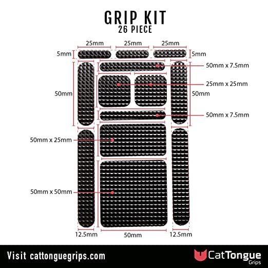 [Australia - AusPower] - CATTONGUE GRIPS Non-Slip Grip Painters Tape Kit Durable, Non-Abrasive, Anti-Slip Tape with Pre-Cut Strips for Indoor & Outdoor Use, Customizable & Waterproof for Thousands of Uses 