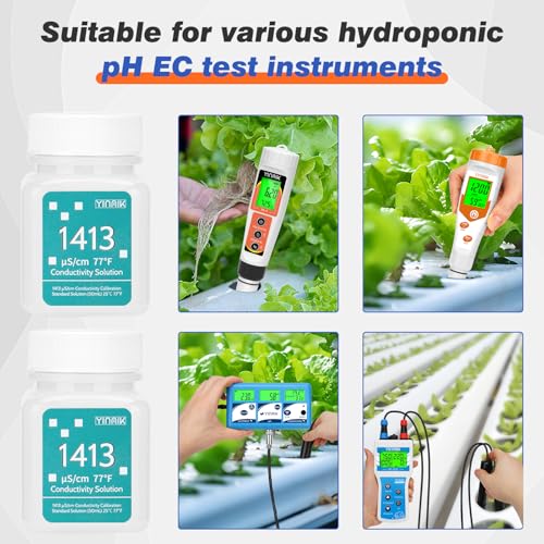 YINMIK pH Calibration Solution 1413μS/cm EC Calibration Liquid KCL Solution