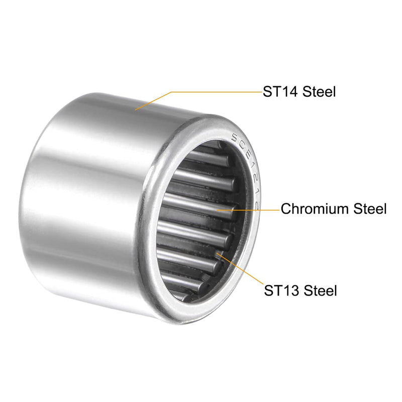 [Australia - AusPower] - uxcell SCE1212 Needle Roller Bearings, Drawn Cup Open End, 3/4-inch Bore 1-inch OD 3/4-inch Width 15300N Static Load 22100N Dynamic Load 5pcs 3/4x1x3/4" 