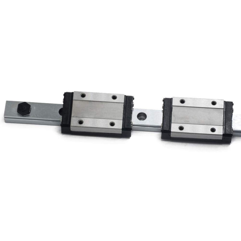 Iverntech MGN12 400mm Linear Rail Guide with 2 MGN12H Stainless Steel Black Carriage Blocks for 3D Printer and CNC Parts 400MM 2 Carriage Blocks