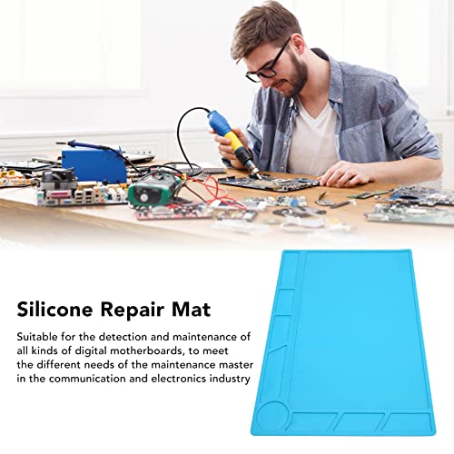 Silicone Repair Mat, 23 x 34 cm Soldering Mat, Magnetic Electronics Work Mat, Soldering Pad, Heat Resistant, Antistatic Insulation, Silicone Pad, Industrial Repair Mat, PCB Board Maintenance Pad for