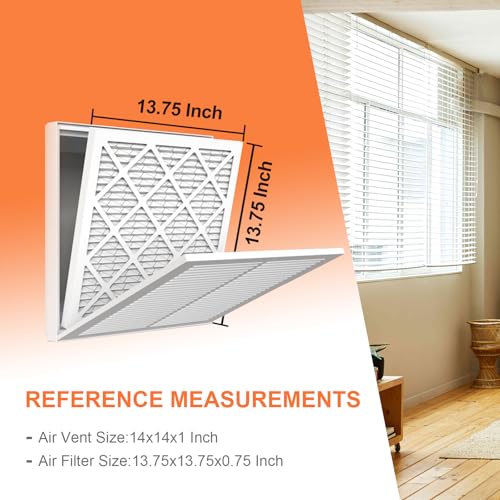 Anycore 14x14x1 furnace air filter 4-pack, MERV 8 pleated filters sealed in clear packaging