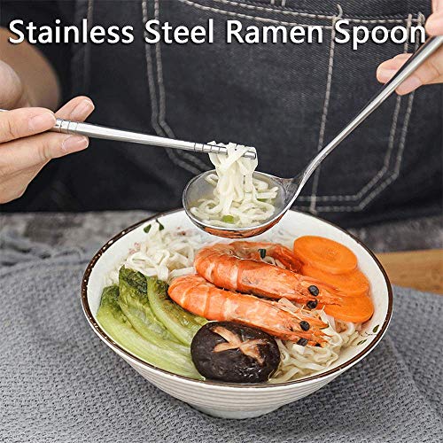 Qualizon 18/8 stainless steel mini soup ladles, 6.7-inch deep soup spoons, set of four, perfect for serving soups and broths