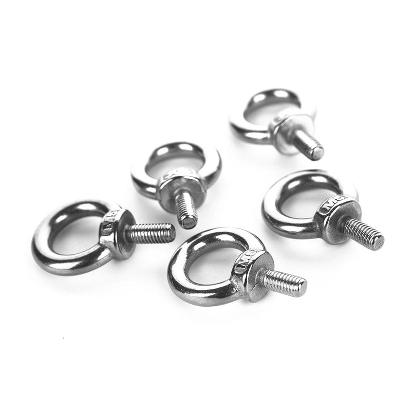 [Australia - AusPower] - Eowpower 5Pcs M5 Male Thread Machinery Shoulder Lifting Ring Eye Bolt 