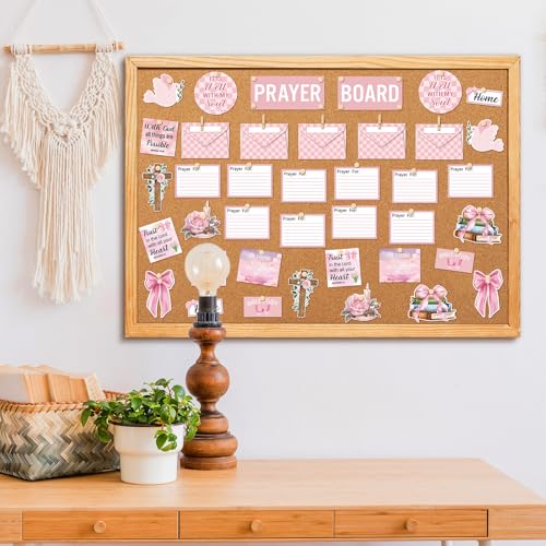 Watersay 78 Pcs Prayer Board Supplies Christian Cards Bible Verse, Coquette Sweet
