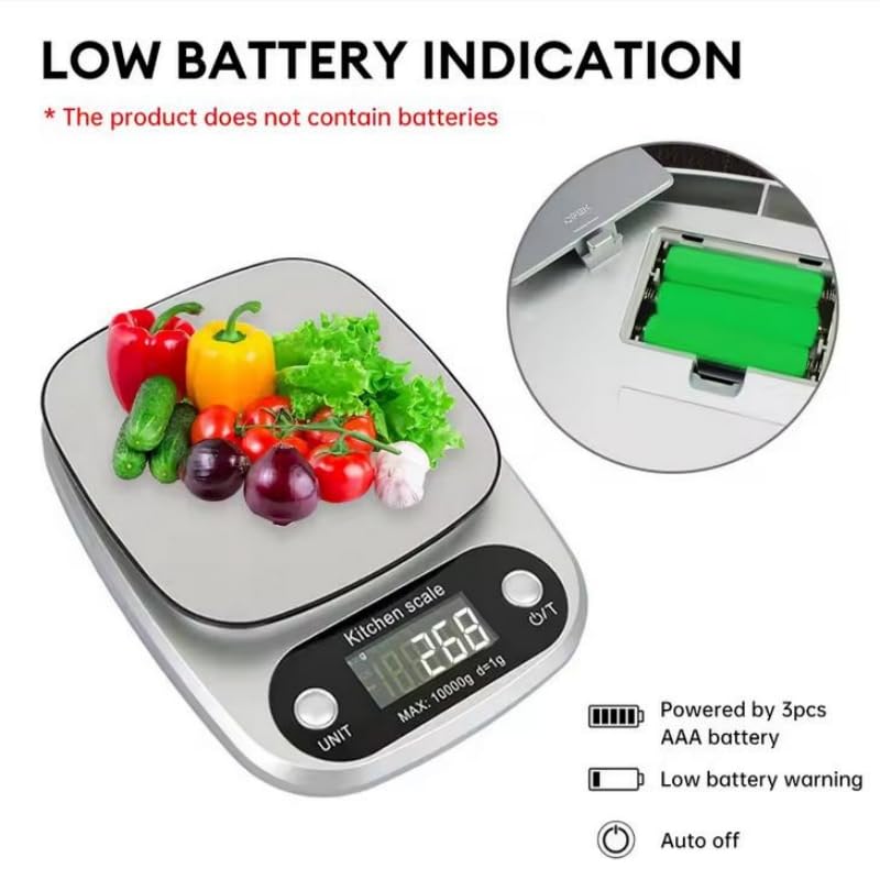 Digital Kitchen Scales 10 kg Electronic Jewellery Food Baking Scale Multifunctional Measuring Tool LCD Display Electronic Scales