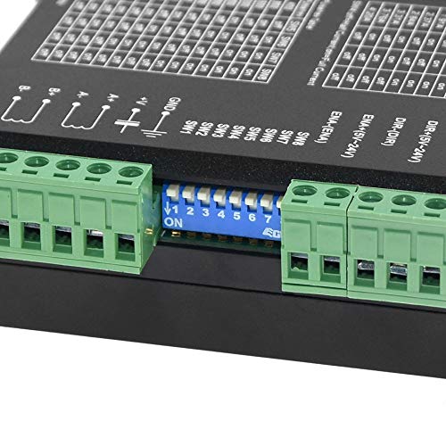 CNC Digital Microstep Driver DM542 Stepper Motor Driver Controller 2-Phase 20-50V DC Max 4.2A 42 57 86 Motor Driver for Nema 17, 23 and Nema 34 Stepper Motor Series, Replace M542 M542H