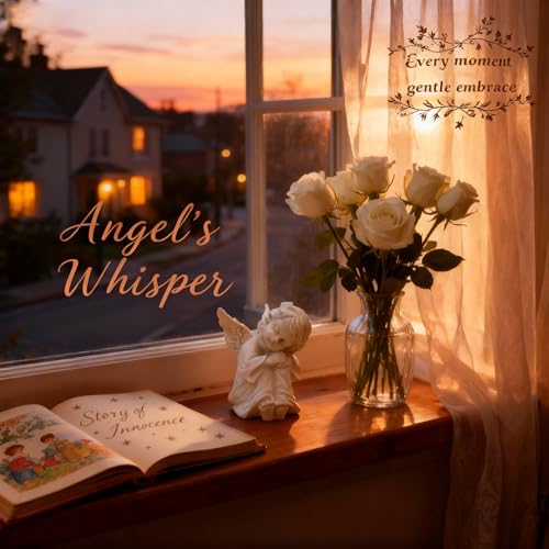 Angel Figurine Statue, Detailed Cherub Resin Sculpture for Shelf Desk Home Decor, Comfort Sympathy Keepsake Gift for Women, Fall Christmas Thanksgiving Birthday Present for Home Office Bedroom