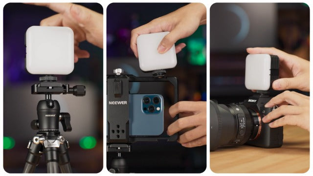 NEEWER RGB62 Magnetic RGB Video Light with Upgraded App Control RGB62 (1-Pack) w/o Desk Tripod