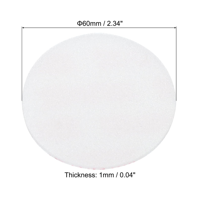 [Australia - AusPower] - PATIKIL 60mm/2.34inch Foam Lid Liner, 300Pcs PS Foam Resistant Tamper Pressure Sensitive Seal for Bottle Cap Liners Seals, White Red 