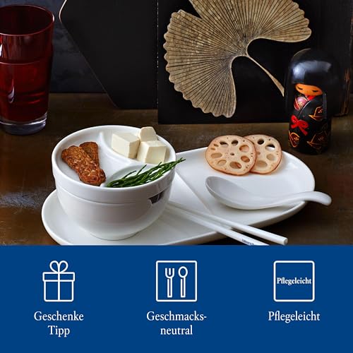 Villeroy & Boch Soup Passion Asia Spoon Set, Porcelain, White, 5.75 in Traditional