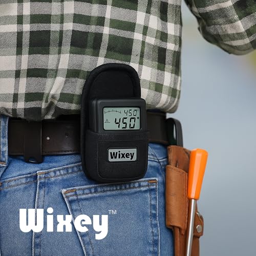 Wixey digital angle gauge level with flip-out display and magnetic base