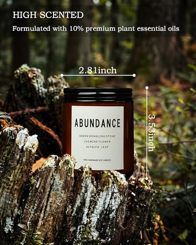 Natural Crystal Candle,Abundance, Crystal Ritual, Spiritual, Money Prosperity, Candle Spell.(Abundance) Abundance