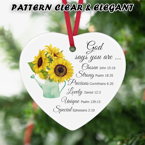 Christian Christmas Ornaments Inspirational Religious Ornaments Bible Verse Religious Gifts Scripture Gifts Religious Gift for Women Men Faith Christmas Easter Prayer Gift Christmas Tree Decoration