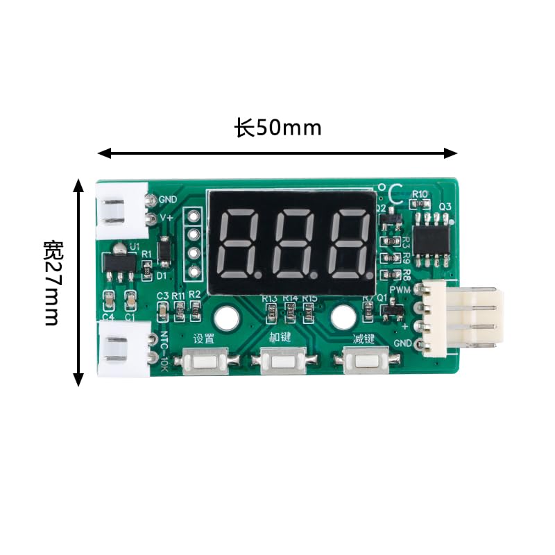 2Pcs 4-Wire Fan Temperature Speed Controller Module Board YR-1001 DC12V Fan Speed Controller Temperature Control Module
