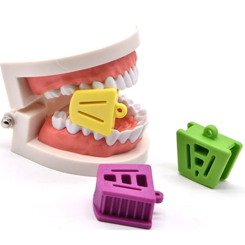 [Australia - AusPower] - Dental Bite Blocks Mouth Props Silicone Dental Bite Blocks Multi Size Mouth Opener for Child Kids Adults Teeth Clenching Small (Yellow-10 Pack) Yellow-10 