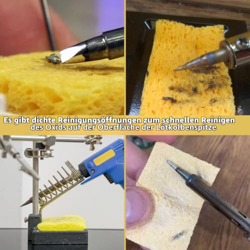 Pack of 30 soldering tip cleaning sponges, replacement sponges, sponges for soldering irons | Soldering sponges, soldering tip cleaners, industrial sponges, soldering iron cleaning sponges, pads for workbenches and workshops