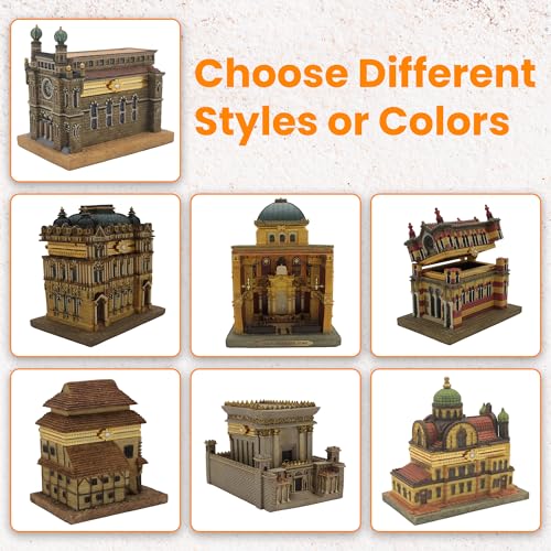 Majestic Giftware Musical Jewelry Box for Women (RM-UR-99055-M) | 5x3x4 Wooden Jewelry Case & Organizer With Design of Synagogue | Ideal Jewelry Organizer for Gifts & Keepsakes Brown - RM-UR-99055-M 5x3x4"
