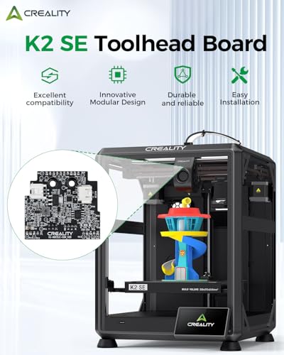 Creality Official K2 SE Toolhead Board, K2 SE PCB Board_GD32F303CBT6, High Performance MCU, Plug & Play Installation, Official Hotend Adapter Plate for K2 SE Printer